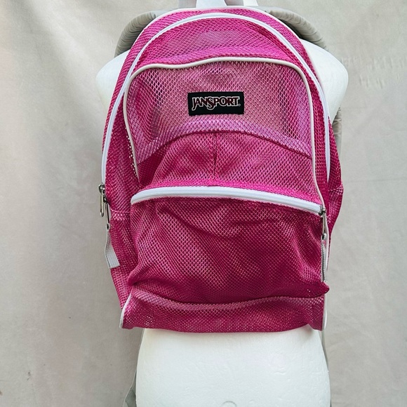 Jansport Bags Jansport Pink Mesh Backpack Poshmark